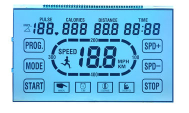 6 O&amp;#39;clock STN LCD โปร่งใสแสดงผลเป็นตัวเลข 7 ส่วนสำหรับเครื่อง