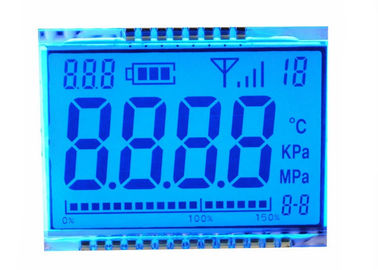 ตัวเลข 7 ส่วน TN จอแสดงผล LCD สะท้อนแสงขนาดที่กำหนดเองสำหรับเครื่องวัด 3.3V