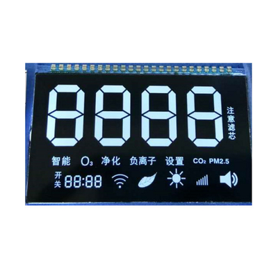 Oem Odm Pin Connector โปรแกรม VA LCD Display 6 นาฬิกาขาวดำ