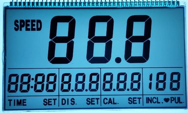 6 O&amp;#39;clock STN LCD โปร่งใสแสดงผลเป็นตัวเลข 7 ส่วนสำหรับเครื่อง