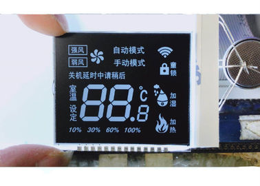 จอแสดงผล LCD 3.3V VA พร้อม Matel Pins เชื่อมต่อหน้าจอ LCD พื้นหลังสีดำสำหรับเครื่องวัดพลังงาน