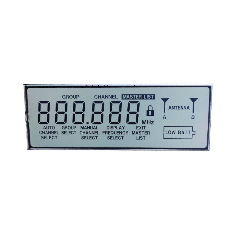 ขาวดำขนาดเล็ก 6'Clock Positive TN 50 Pin จอแสดงผล LCD 6 หลัก 7 ส่วน
