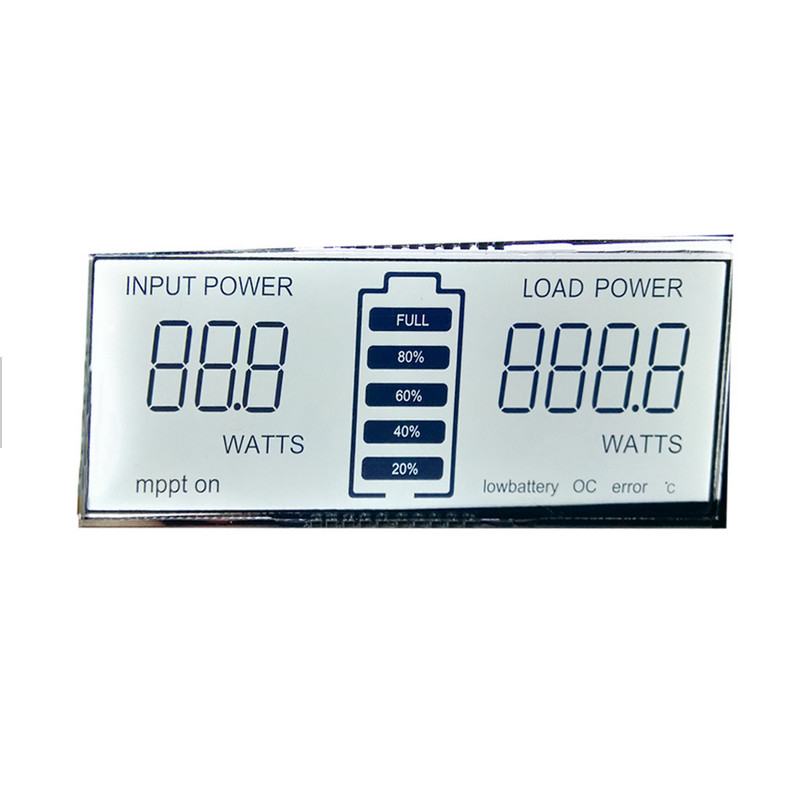 ขาวดำขนาดเล็ก 6'Clock Positive TN 50 Pin จอแสดงผล LCD 6 หลัก 7 ส่วน
