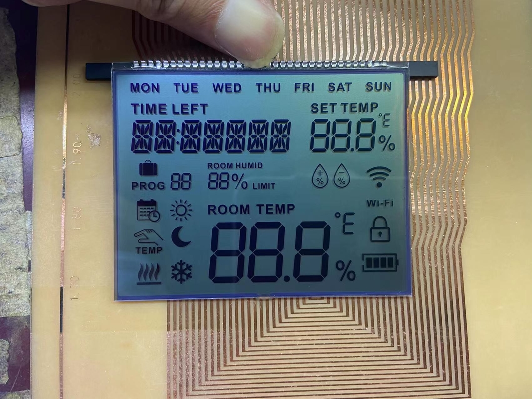 สิทธิบัตร FSTN LCD Screen 6 O Clock Custom Transmissive Display TN Lcd Module สําหรับเทอร์โมสเตต