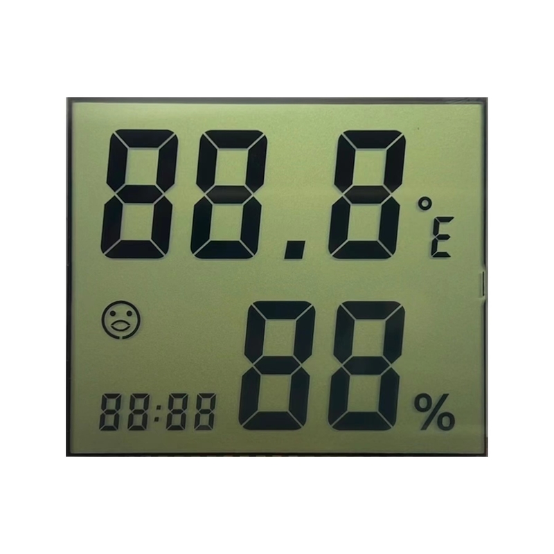3.0 V การถ่ายทอด TN LCD Display ภาครหัสจอ LCD สําหรับ Hygrothermograph