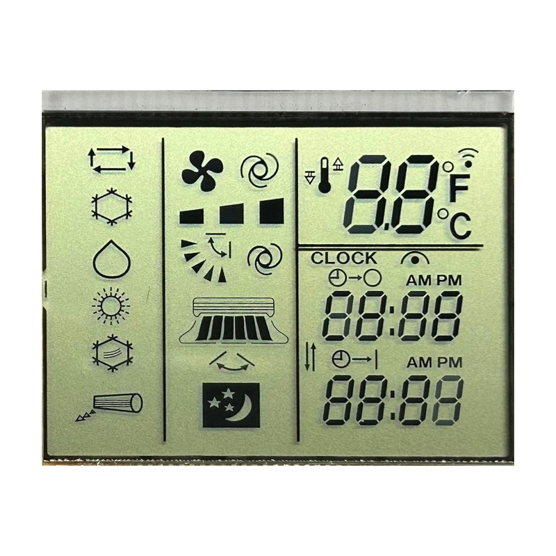 3.0 V สะท้อนบวก TN ภาค LCD เครื่องปรับอากาศ ระยะไกล การควบคุมอุณหภูมิ