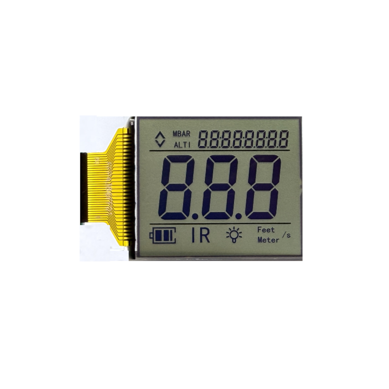 OEM เซ็กเมนต์ LCD สำหรับเครื่องมือพลังงานต่ำ 7 เซ็กเมนต์ LCD แสดงผลส่วนที่กำหนดเอง LCD Display