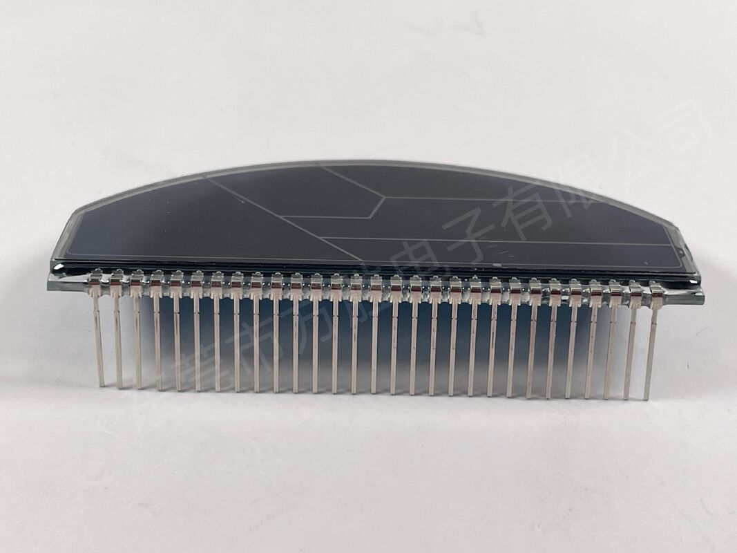 จอ LCD มอเตอร์ไซค์แบบฟิล์มสีฟ้าแบบกำหนดเอง จอ LCD ขาวดำ จอแสดงผล LCD มาตรวัดความเร็วแบบครึ่งวงกลม