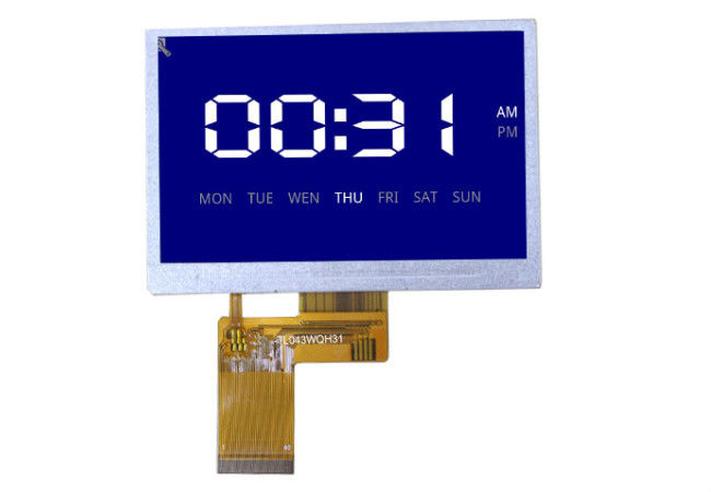 4.3 นิ้ว 480 * 272 TFT LCD แผงหน้าจอสัมผัสตัวต้านทาน 24 บิตสำหรับอุตสาหกรรม