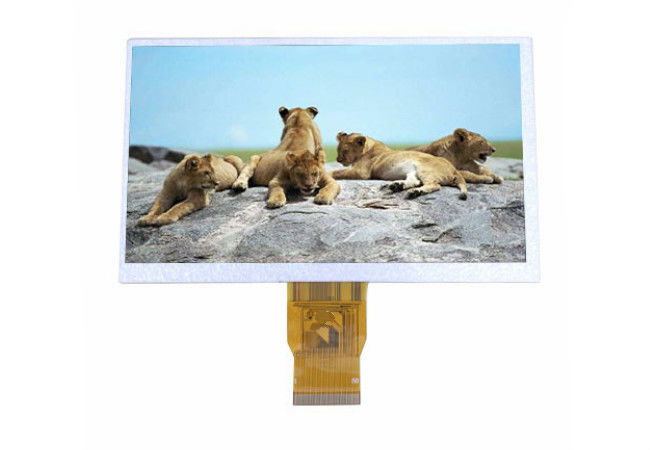 หน้าจอสัมผัสแบบ Resistive TFT LCD 24 LEDs สีขาวพร้อมอินเตอร์เฟส LVDS สำหรับพีซีในรถยนต์