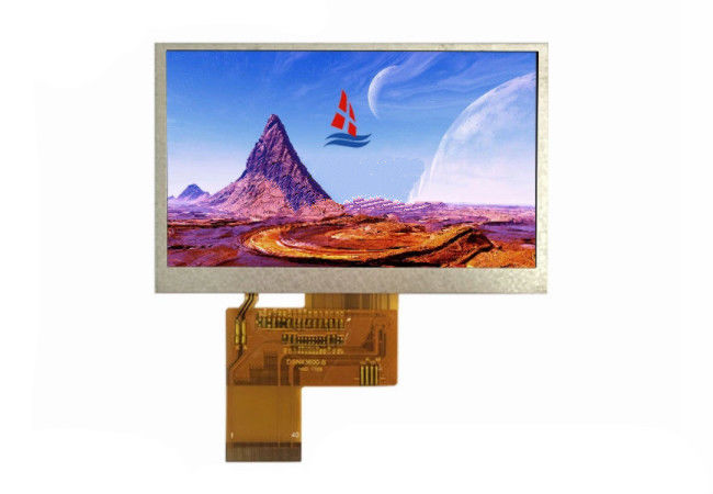 กำหนดเองโปร่งใส 4.3 TFT LCD แสดงผล 480 * 272 จุดสีหน้าจอ TFT 24 บิต