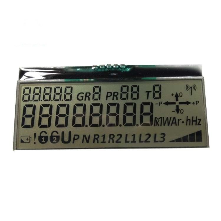 17 หลัก 7 ส่วนโมดูลจอแอลซีดีที่กำหนดเอง, ขาโลหะ Transflective จอแสดงผล Lcd Cog I2C เครื่องวัดพลังงานอนุกรม