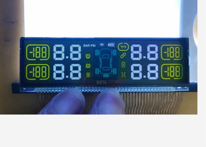 กำหนดเอง 3v 5v FSTN หน้าจอ Lcd ด้วยพินโลหะ Connetor 7 เซ็ก
