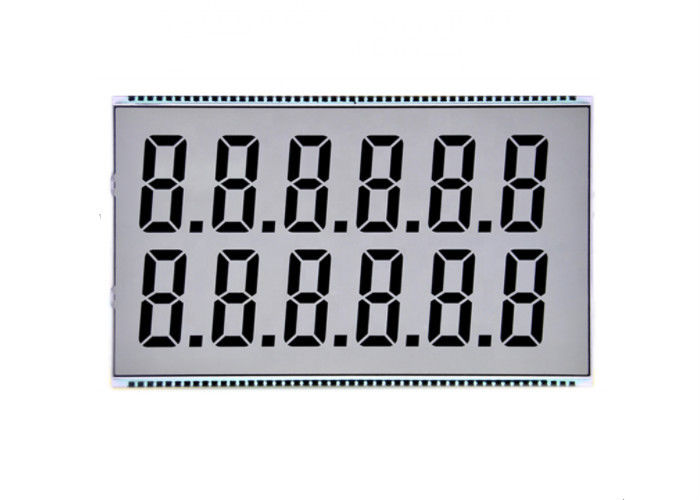 จอแสดงผล Lcd TN กำหนดเอง Digit Lcd 7 เซ็กเมนต์จอแสดงผลหน้าจอ Lcd ใสขาวดำจอ Lcd สำหรับแผงควบคุมเชื้อเพลิง
