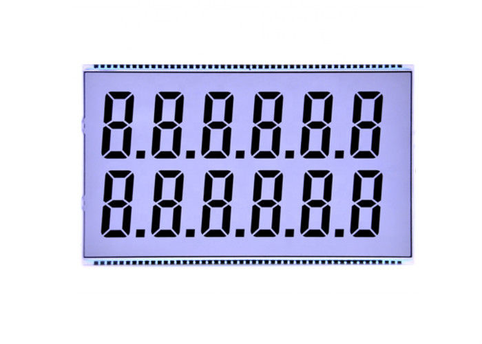 จอแสดงผล Lcd TN กำหนดเอง Digit Lcd 7 เซ็กเมนต์จอแสดงผลหน้าจอ Lcd ใสขาวดำจอ Lcd สำหรับแผงควบคุมเชื้อเพลิง