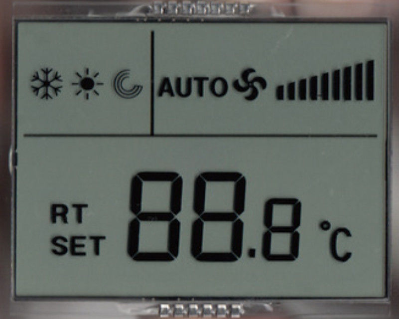 หัวต่อม้าลายจอ LCD แบบกำหนดเอง / โมดูลจอแสดงผล LCD HTN สำหรับเทอร์โมสตัท