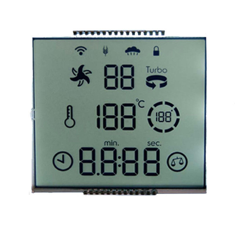 หัวต่อม้าลายจอ LCD แบบกำหนดเอง / โมดูลจอแสดงผล LCD HTN สำหรับเทอร์โมสตัท