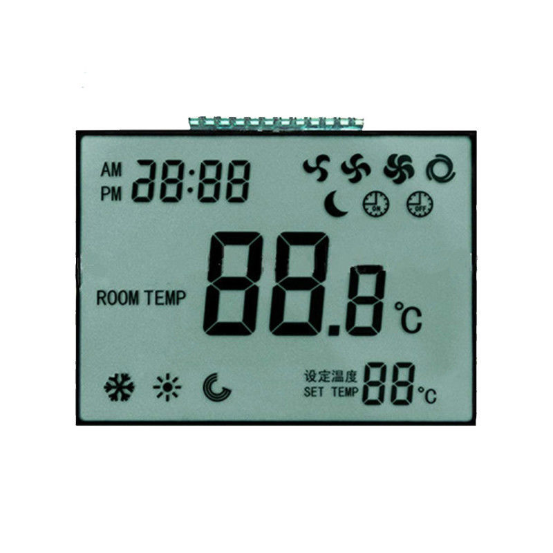 หัวต่อม้าลายจอ LCD แบบกำหนดเอง / โมดูลจอแสดงผล LCD HTN สำหรับเทอร์โมสตัท