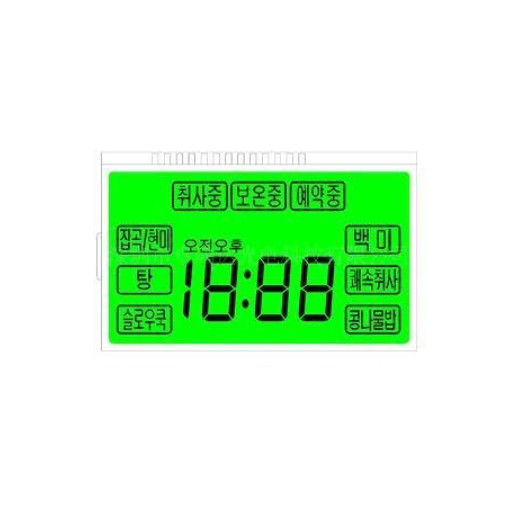ขนาดที่กำหนดเอง 7 ส่วนสี่เหลี่ยมจัตุรัสหน้าจอ HTN จอแสดงผล LCD 12 PIN วิธีการขับขี่แบบคงที่