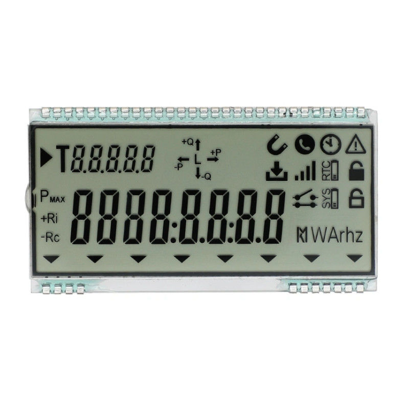 ขนาดที่กำหนดเอง 7 ส่วนสี่เหลี่ยมจัตุรัสหน้าจอ HTN จอแสดงผล LCD 12 PIN วิธีการขับขี่แบบคงที่
