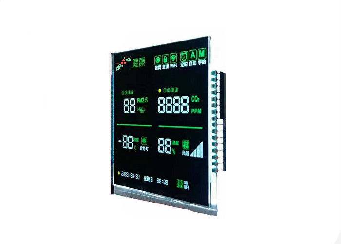 3.5V VA จอแสดงผล LCD แบบขาวดำตัวเลขส่งหน้าจอเซกเมนต์หลักเจ็ดส่วน