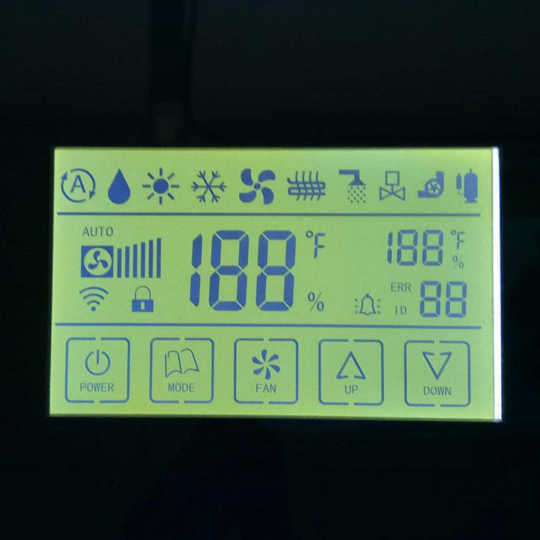 Segment Lcd Custom Design FSTN / TN Lcd Display, Zebra Connector Trans-missive Monochrome Lcd play for Water Meter