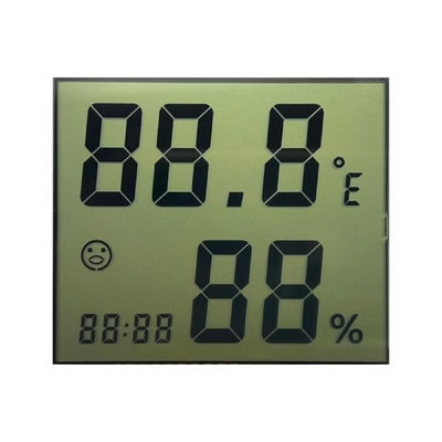 3.0 V การถ่ายทอด TN LCD Display ภาครหัสจอ LCD สําหรับ Hygrothermograph