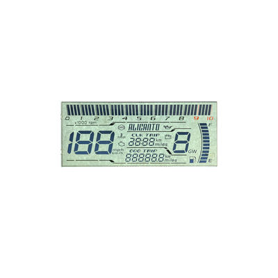 ผู้ผลิต ราคาถูก Custom HTN LCD Display 8 รูปแบบ โมโนโครม 7 เซ็กเมนต์ กราฟฟิก LCD Screen สําหรับเครื่องมือจักรยานยนต์