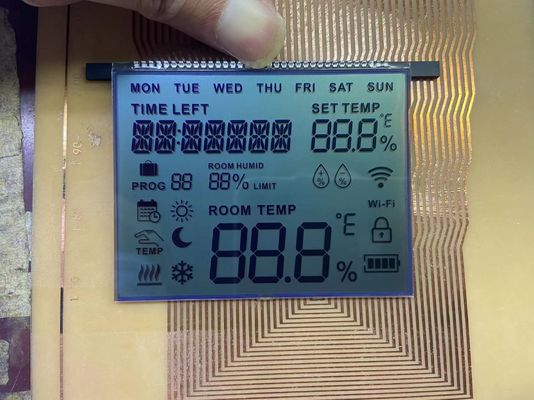 OEM FSTN LCD Display โหมดบวก โมโนครอมกราฟิก มุมมอง 12 โมงสําหรับเทอร์โมสแตต