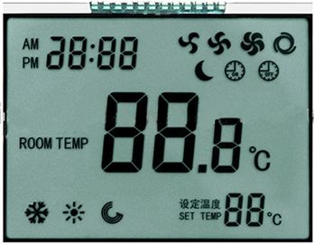 7 ส่วน TN จอแสดงผล LCD สำหรับเทอร์โมโหมดบวก 86mm * 49mm * 2.8mm ขนาดเค้าร่าง
