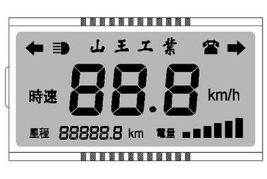 TN โมดูลตัวอักษรและตัวเลข Lcd 1/4 Duty Pin Out Mono 12 O'Clock มุมมอง