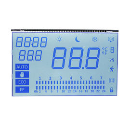 ตัวอักษรและตัวเลข HTN จอแสดงผล LCD โมดูลแสงพื้นหลังสีขาวหน้าจอ LCD Led Backlight