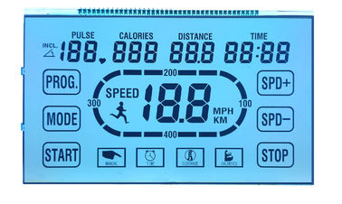 6 O'clock STN LCD โปร่งใสแสดงผลเป็นตัวเลข 7 ส่วนสำหรับเครื่อง