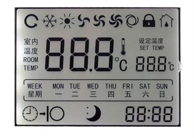 หัวต่อม้าลายจอ LCD แบบกำหนดเอง / โมดูลจอแสดงผล LCD HTN สำหรับเทอร์โมสตัท