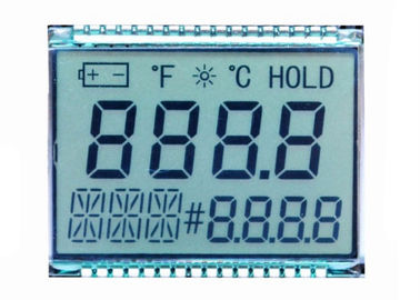 กำหนดเอง 4 หลัก 7 ส่วนตัวเลขแสดง TN จอสะท้อนแสง LCD สำหรับตัวเชื่อมต่อพินมิเตอร์