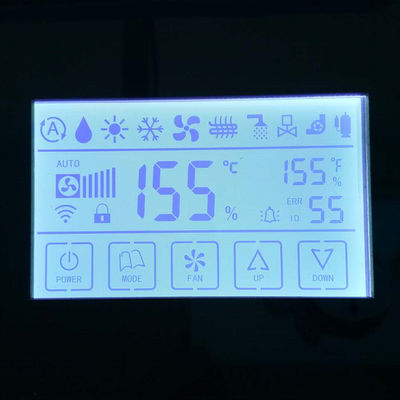 Segment Lcd Custom Design FSTN / TN Lcd Display, Zebra Connector Trans-missive Monochrome Lcd play for Water Meter