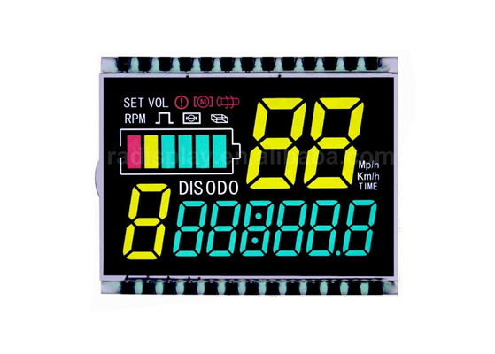 หน้าจอแสดงผล VA Lcd แบบกำหนดเอง 14 โมดูล LCD ส่วนแสดงผลเชิงลบ Digit 7 Segment Lcd Module